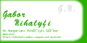 gabor mihalyfi business card